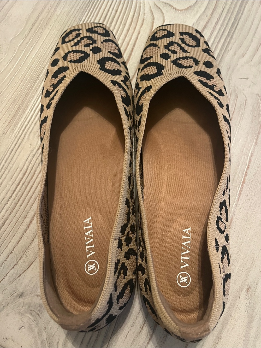 Vivaia Leopard Print Ballet Flats square toe size US 9.5 EU 40 - Picture 5 of 11